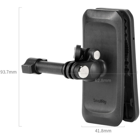 SmallRig 6052 - mocowanie POV, uchwyt/klips do paska/plecaka, do kamer sportowych - wymiary